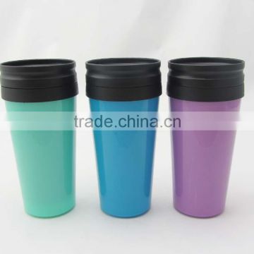 Plastic customed printing coffee tumbler/coffee mugs