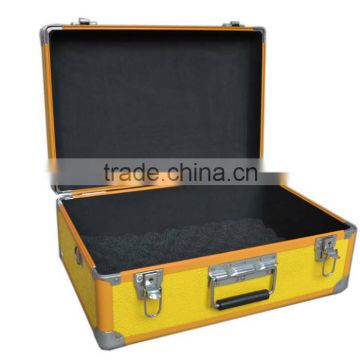 Yellow Aluminum Portable Empty Carrying Case