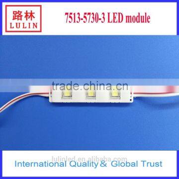 led module 5730 CE and Rohs certification Korea Samsung Injection 3 leds module with140 degree lens