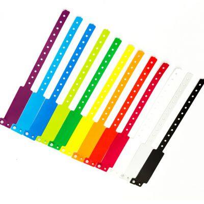 PVC Disposable HF RFID Wristband 13.56MHz F08 Chip
