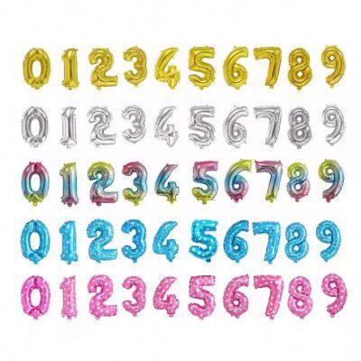 New Arrival Balloons Party Decorations Helium 16 Inch Foil Balloon Number For Party