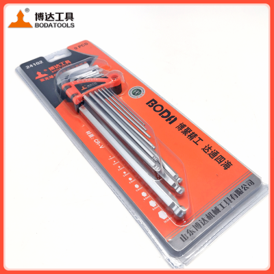 Industrial-grade Ball-head Hexagonal Wrench Set Extended and Medium-length Hexagonal Screw Wrench for Wholesale photo-3