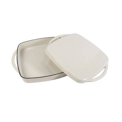 Non-Stick Double Enameled Cast Iron Rectangular Roaster photo-2