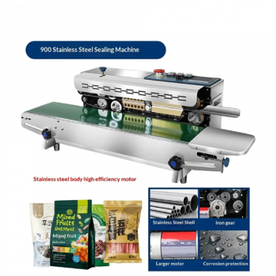 Automatic Plastic Bag Sealing Machine for Food Packaging with PLC Control