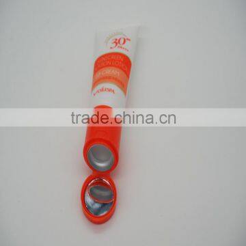 cosmetic packaging tube with mirror