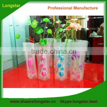 Hot Seling Folding Disposable Plastic Flower Vase For Sale