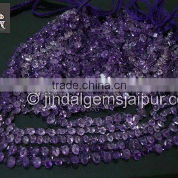 Natural Wholesale African Amethyst Cut Oval Beads 4x6 To 5x7 MM