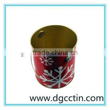 Christmas tin buckets