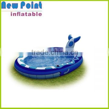 Cute dolphin inflatable round swimming pool toy for fun