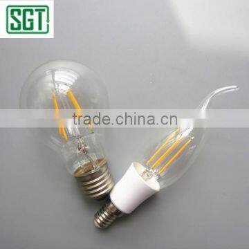 2W 4W led filament bulb led candle C35 bulb with tail