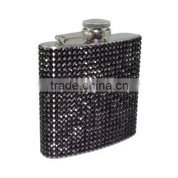 Crystal Case 5 oz Rhinestone Bling Stainless Steel Drinking Party Gift Flask NEW