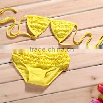 wholesale products hot selling Summer fancy girl flower bikini bathing suit+hat, cute baby swimming suit kids swimwear