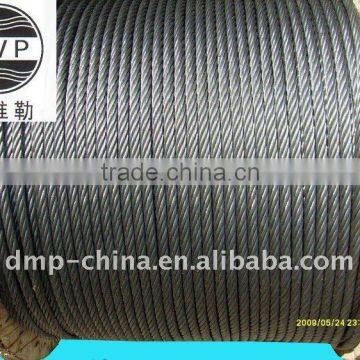 galvanized steel wire rope 4x25Fi+FC,4X31SW+FC,6x19W+IWS,6x19S+IWS