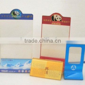 wholesale desktop slot acrylic menu holder with insert paper sign holder