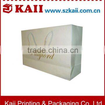hot-sale recyclable white paper bag for cosmetics