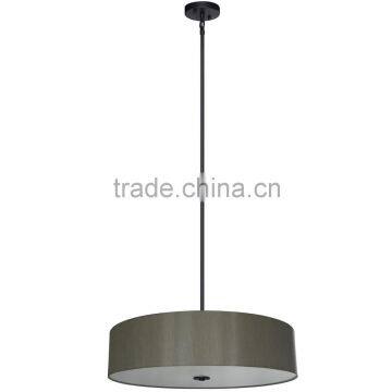 5 light chandelier(Lustre/La arana) in ebony bronze finish with a round 30" toffee crunch fabric shade