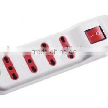 2014 new switched Italian socket power strip surge protector 4 outlets