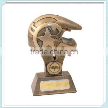 Resin custom moto helmet trophy
