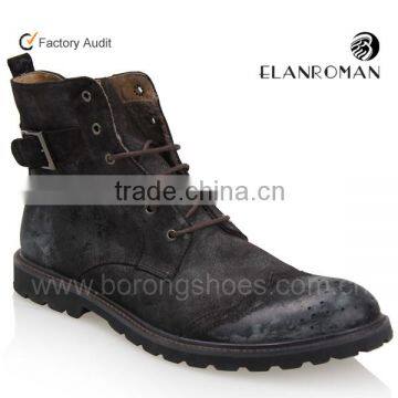 Winter motorcycle leather boots for men