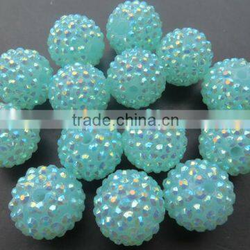 Large bulk Colorful Resin Rhinestone 20mm Ball beads Hot Sale for Jewerly Chunky Kids Necklace Jewelry