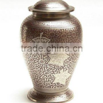 Brass cremation urn