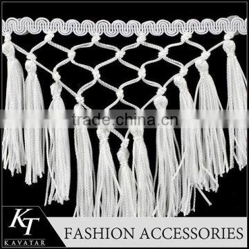 2015 new arrival long silk fringe trimming