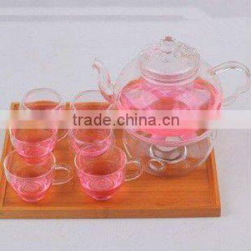 HOT!!! Handmade process pyrex glass tea pot set