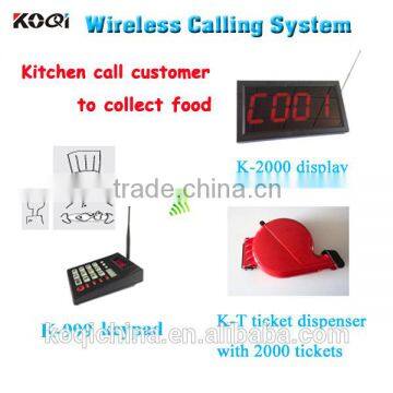 Kitchen Call Waiter System CE passed 433mhz restaurant waiter pager system