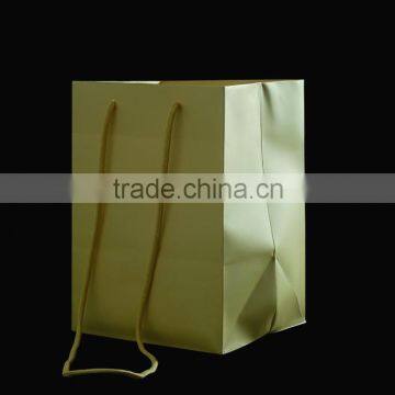 Gold or silver metalized printed paper bag