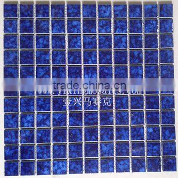 Blue polished porcelain wall and floor tile