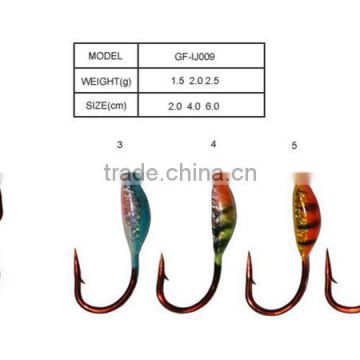 Different color available ice fishing jigs