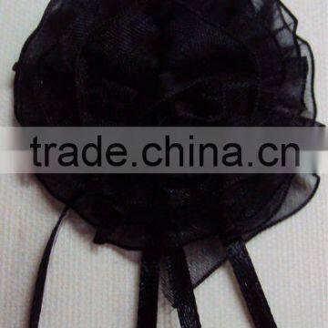 Black brooch flower