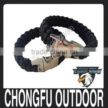 Cool nylon military camps paracord bracelet with stainless steel buckle wholesale