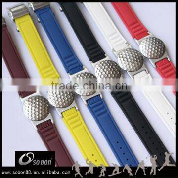 New Design Silicone Wristband Custom Logo Magnetic Bracelet With Changeable Ball Marker photo-4