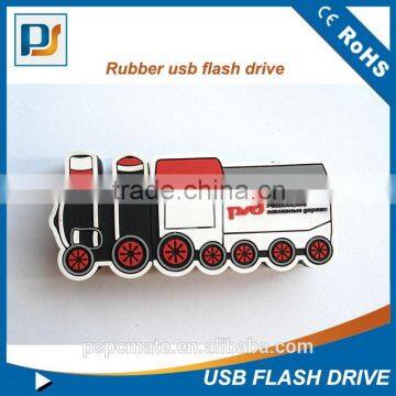 2015 Customized Rubber USB Flash Disk ,train Shape Usb Flash Driver for Promotional Gifts photo-2