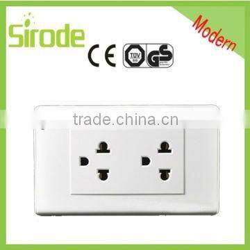 Italian Series Modern style double gang 3Pin wall socket outlet
