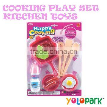 Girls Colorful Mini Kitchen Cooking Play Set Toys