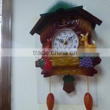 Decorative big wall clock (ABS plastic material and 16 music hourly chime)