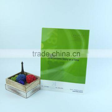Promotional gift plastic a4 size l shaped clear folder, a3 size folders, l shape single page folder
