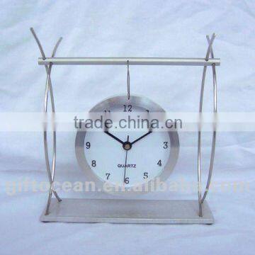 aluminum art metal desk clock,metal art crafts table clock