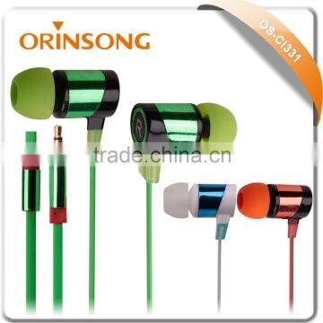 Promotional metal earphone custom logo earbuds