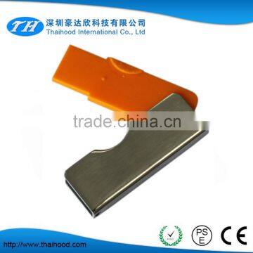 Factory Price Thin Lightweight Portable Metal USB Flash Drive With Chain photo-4