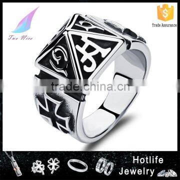 New Products 2016 Unique Design Catholic Religion Stainless Steel Class Ring for Men