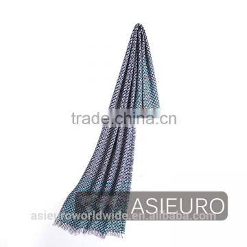 Woven long Acrylic Scarf with Fringes, Fashion Design, BSCI and Sedex