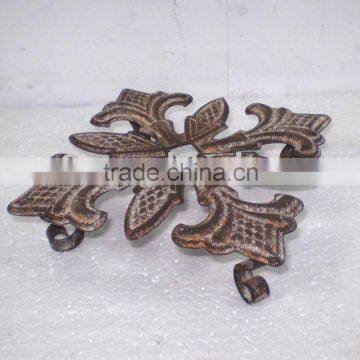 Square Centered Cross Metal Coaster
