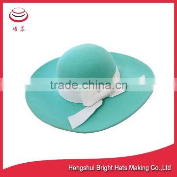 Light Green 100% Wool Felt Hats , Felt Hat Manufacture