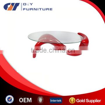 2016 simple design red fiberglass coffee table for sale