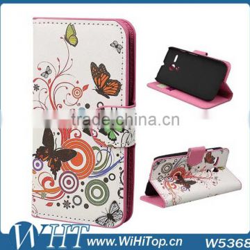 Butterfly Flower Leather Flip Case Cover For Motorola Moto G Wallet Pocket Shell