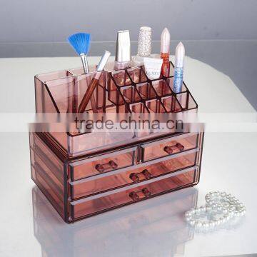 Eco-friendly PS Clear Acrylic Cosmetic & Makeup Organizer Drawer photo-4