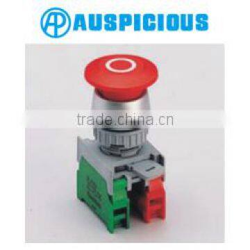 22mm Mushroom Head PUSH ON - PUSH OFF Push Button Switch, IP65 Waterproof (EPF22)